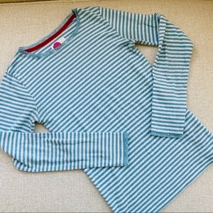 Mini Boden Light Blue Pointelle Tee